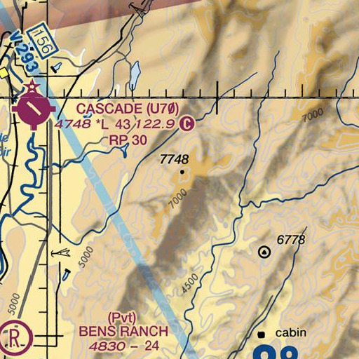 FAA VFR chart of East Mountain, ID