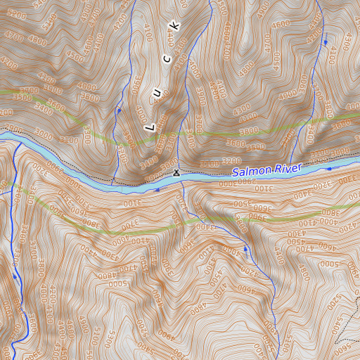 OpenTopoMap map of Fern Creek, ID