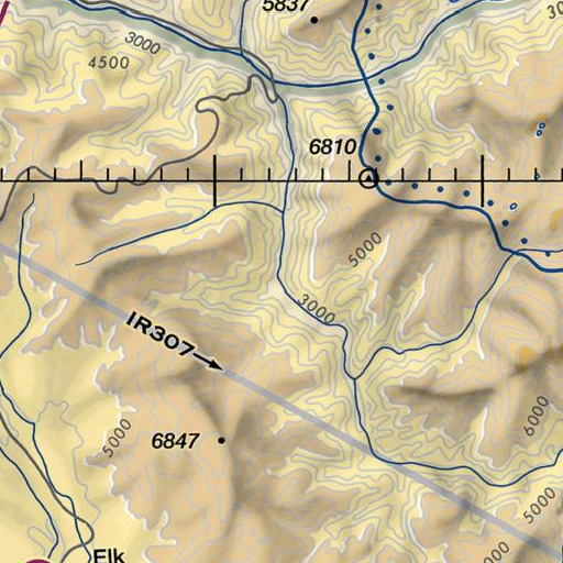 FAA VFR chart of Fivemile Creek, ID