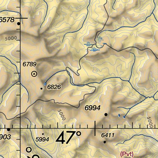FAA VFR chart of Flatiron Knobs, ID