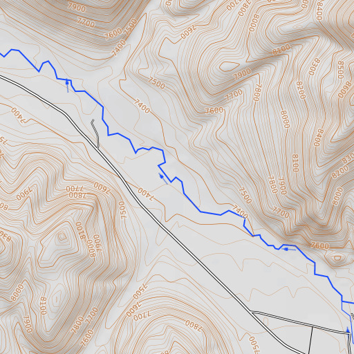 OpenTopoMap map of Fox Creek, ID