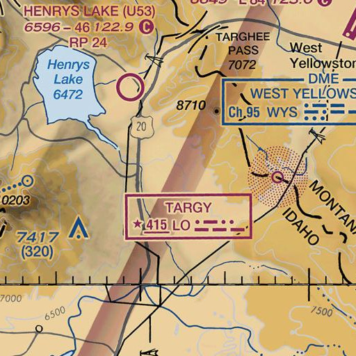 FAA VFR chart of Garner Springs, ID