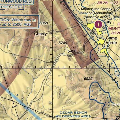 FAA VFR chart of Bates Well, AZ