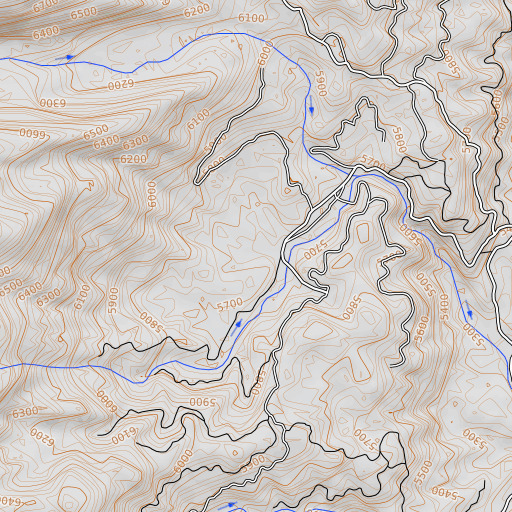 OpenTopoMap map of Grassy Flat, ID