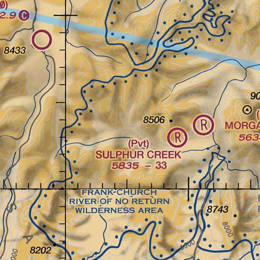 FAA VFR chart of Half Moon Creek, ID