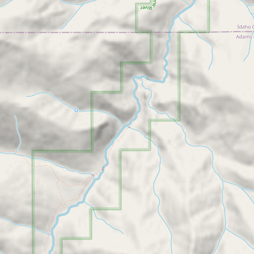 OpenStreetMap map of Hall Creek, ID