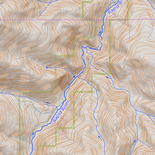 OpenTopoMap map of Hall Creek, ID