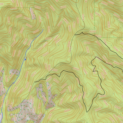 OpenTopoMap map of Holmes Trail, ID