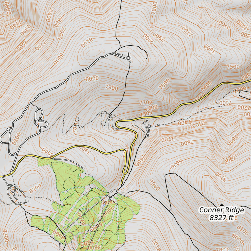 OpenTopoMap map of Howell Creek Spring, ID