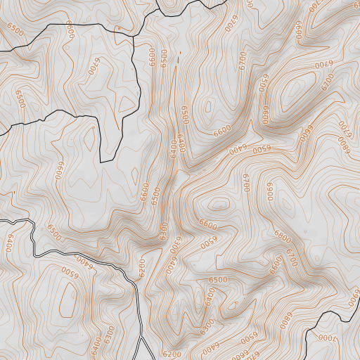 OpenTopoMap map of Jack Creek, ID