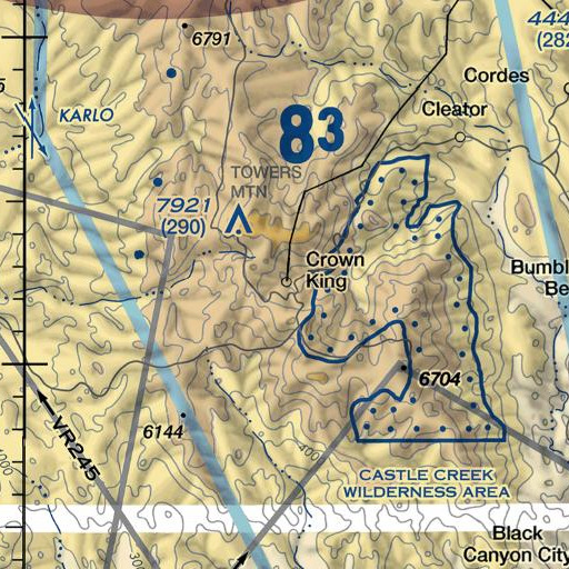 FAA VFR chart of Crown King Elementary School, AZ