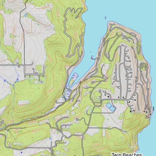 OpenTopoMap map of Kid Creek, ID