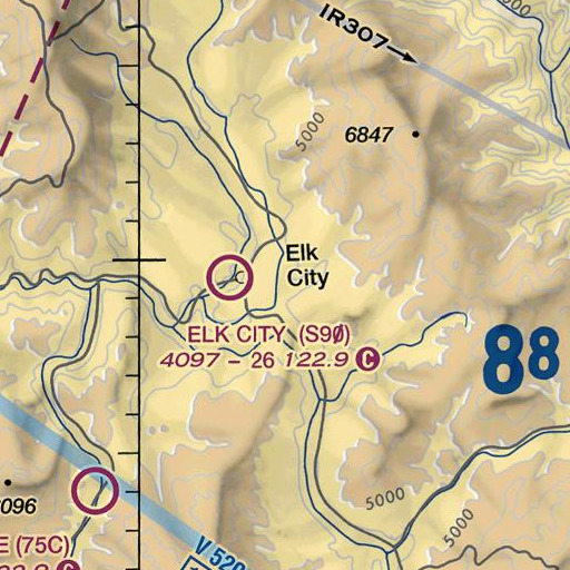 FAA VFR chart of Kirks Fork, ID