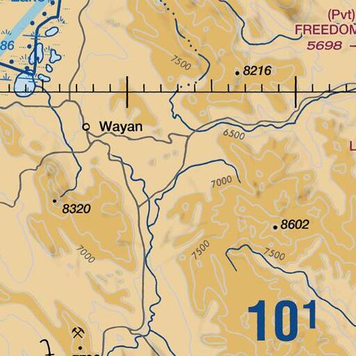 FAA VFR chart of Lander Creek, ID