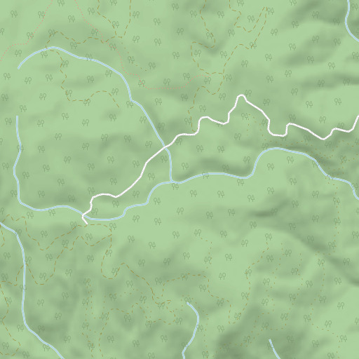 OpenStreetMap map of Left Fork Fall Creek, ID