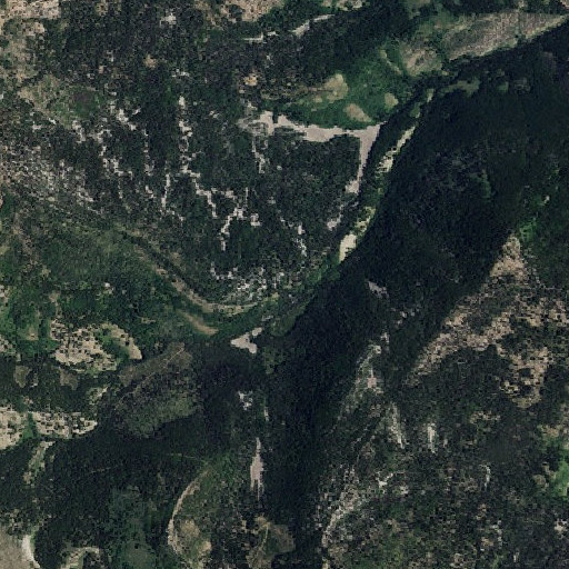 Aerial imagery of Left Fork Fish Haven Spring, ID