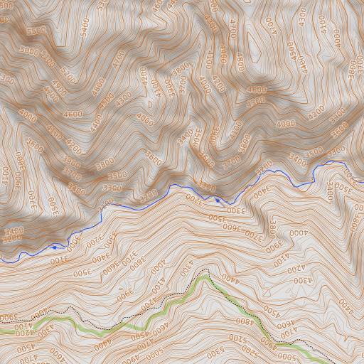 OpenTopoMap map of Lightning Creek, ID