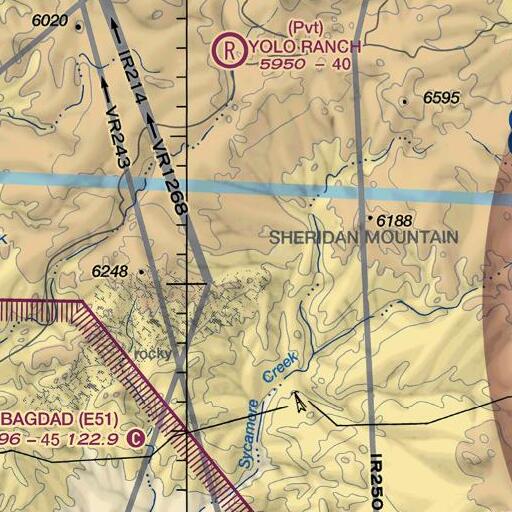 FAA VFR chart of Jackass Spring, AZ