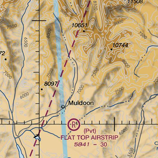 FAA VFR chart of Muldoon, ID