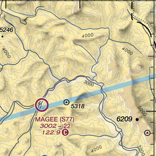 FAA VFR chart of Opposite Creek, ID