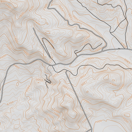 OpenTopoMap map of Pass Creek Spring, ID
