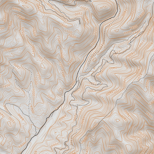 OpenTopoMap map of Pine Creek, ID