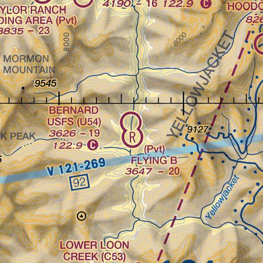 FAA VFR chart of Pole Creek, ID