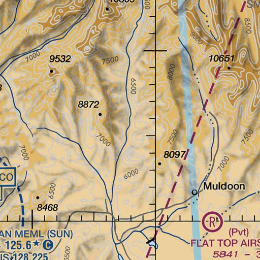 FAA VFR chart of Prunty Creek, ID