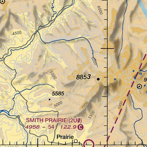 FAA VFR chart of Rattlesnake Mountain, ID