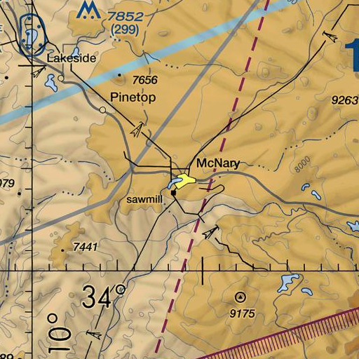 FAA VFR chart of McNary High School, AZ