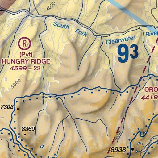 FAA VFR chart of Sourdough Peak, ID