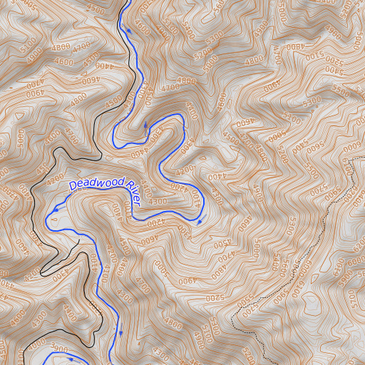 OpenTopoMap map of Stevens Creek, ID