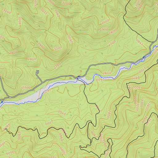 OpenTopoMap map of Supper Creek, ID