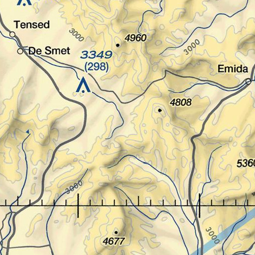 FAA VFR chart of Tenas Creek, ID