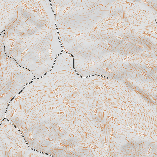 OpenTopoMap map of Tenas Creek, ID