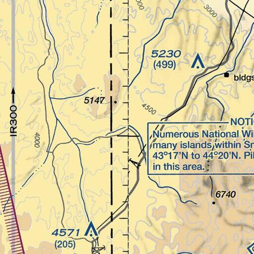 FAA VFR chart of The Rocks, ID