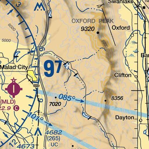 FAA VFR chart of Third Creek, ID