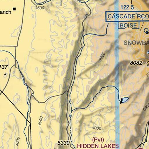 FAA VFR chart of Third Fork Guard Station, ID