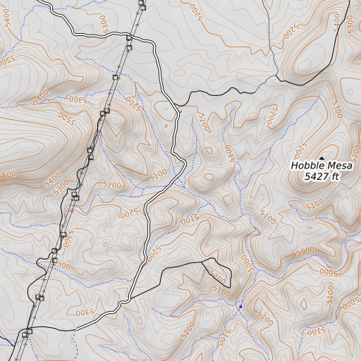 OpenTopoMap map of Asbestos Spring, AZ