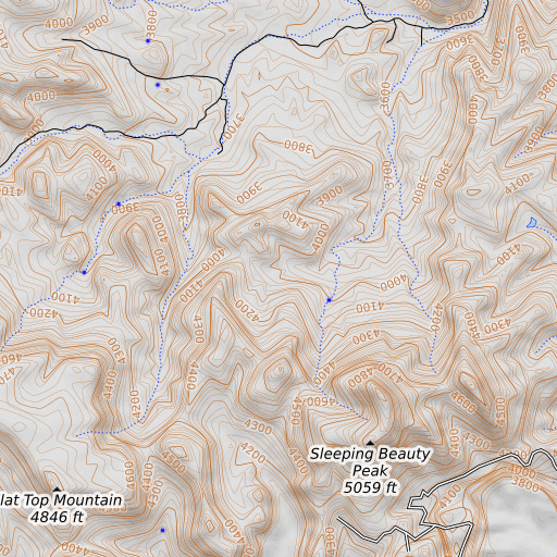 OpenTopoMap map of Bohme Spring, AZ