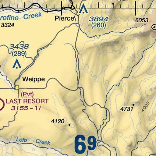 FAA VFR chart of Weaver Creek, ID
