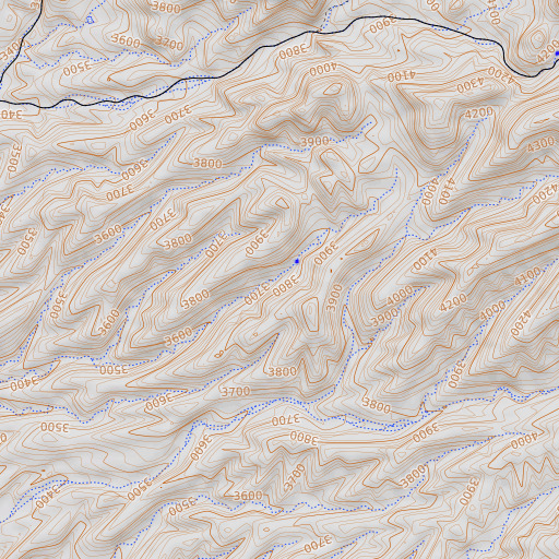 OpenTopoMap map of Cement Spring, AZ