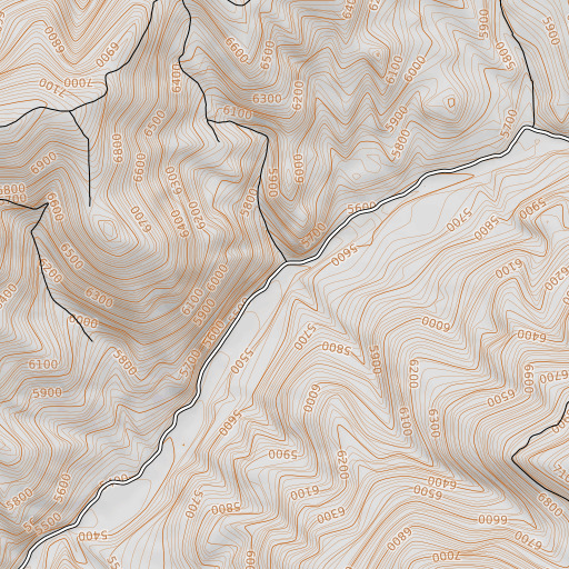 OpenTopoMap map of White Creek, ID