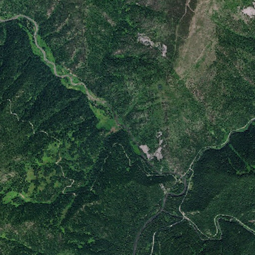 Aerial imagery of Wrangle Creek, ID