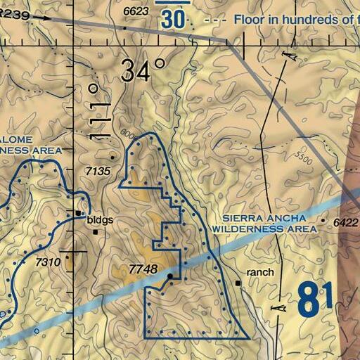 FAA VFR chart of Deep Creek, AZ