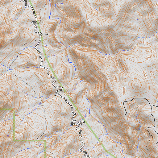 OpenTopoMap map of Deep Creek, AZ