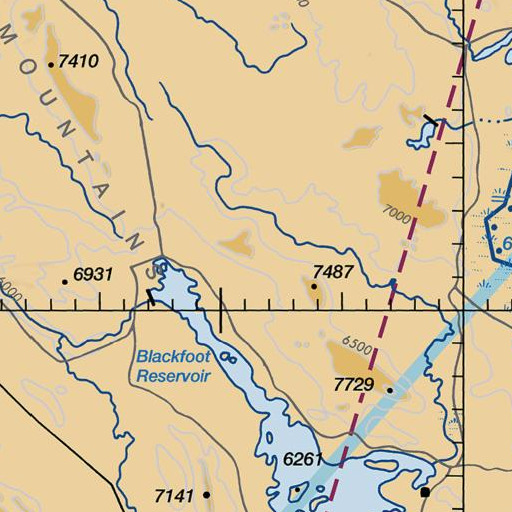 FAA VFR chart of Moses Pass, ID