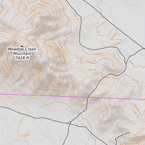 OpenTopoMap map of Moses Pass, ID