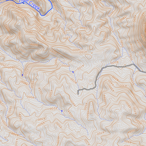 OpenTopoMap map of Dinner Spring, AZ