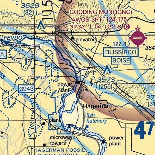 FAA VFR chart of Birch Creek, ID